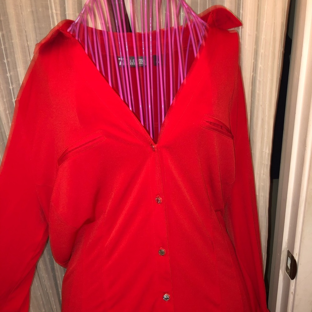 Red blouse